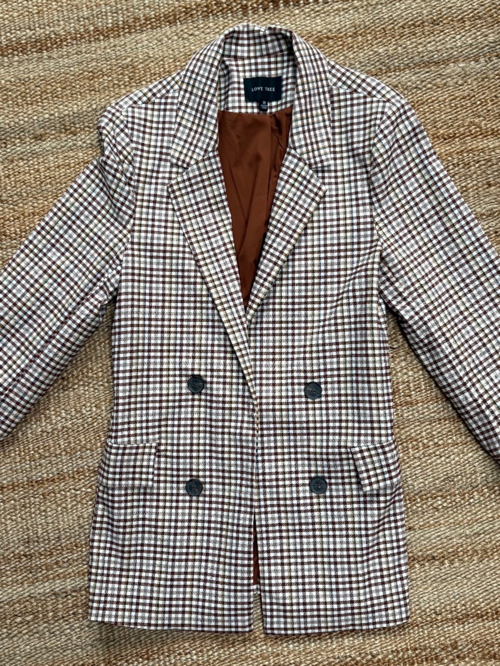 Slim cut checkered blazer